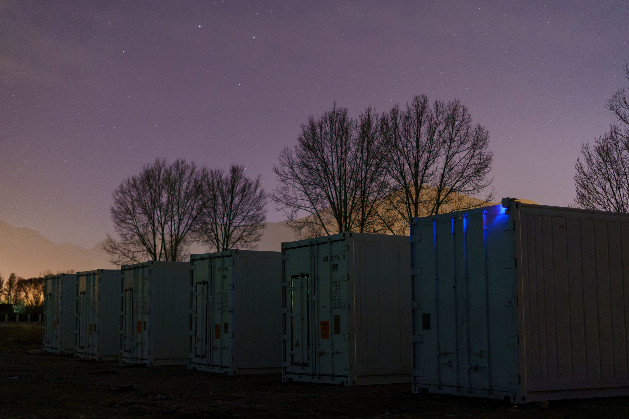 Lumina container farm at twilight